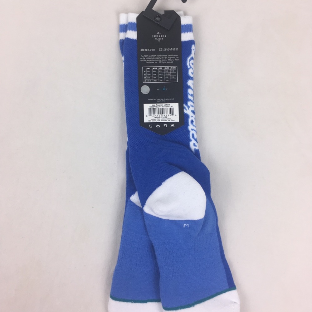 Lakers Hardwood Classics Stance Socks Retro Blue - Picture 4 of 5